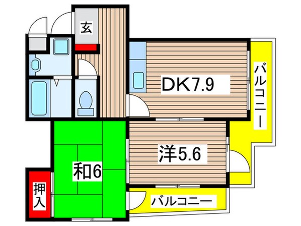 エスポワール武庫之荘Ⅱの物件間取画像